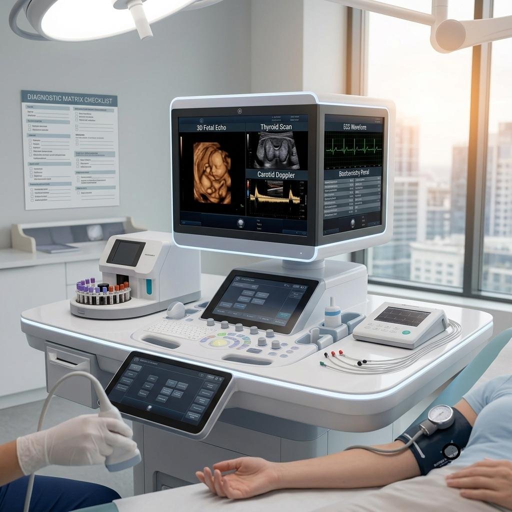Diagnostic equipment at Krishna Diagnostic Center